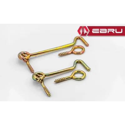 BUĞZ Eco Lounge Ebru Maymuncuk, Kapı Pencere Halkalı Çengel, Kanca Kilit 60 - 10 Adet