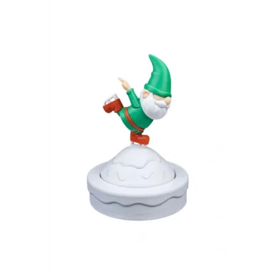 BUĞZ Eco Lounge Dönen Buz Pateni Cüce 13 cm – Kış Yılbaşı Dekoratif Figür