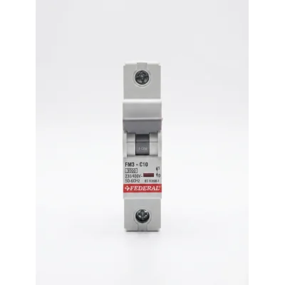 BUĞZ Eco Lounge FEDERAL 1X10 A C Tipi 3Ka Otomatik Sigorta FM3-C 9EC-C0331-0D10
