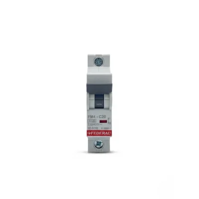 BUĞZ Eco Lounge FEDERAL 1X20 A C Tipi 4.5Ka Otomatik Sigorta FM4 9EG-C0431-SD20