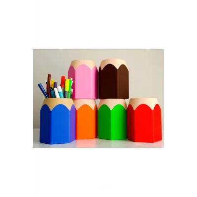 BUĞZ Eco Lounge Kalem Şeklinde Kalemlik – Kırmızı Masaüstü Organizer