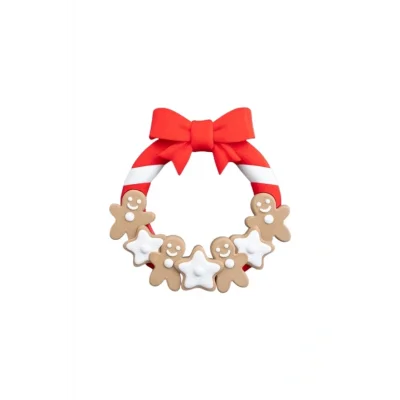 BUĞZ Eco Lounge Kurabiye Temalı Kapı Süsü 21 cm – Yeni Yıl Dekorasyonu 3D Baskı