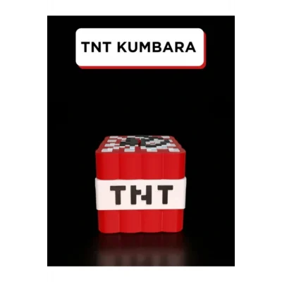 BUĞZ Eco Lounge Minecraft TNT Kumbara 10x10 – Çocuk Odası Dekoratif Hediye 3D Baskı