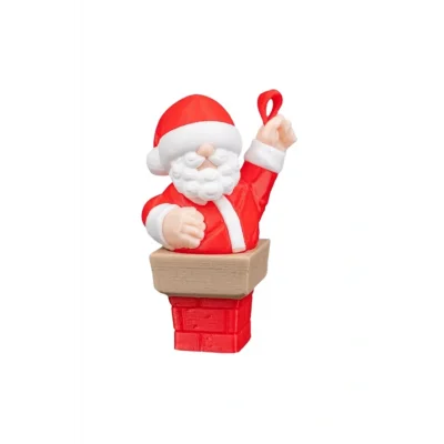 BUĞZ Eco Lounge Noel Baba Ağaç Süsü 6 cm – Baca Temalı Minyatür Yılbaşı Dekoru