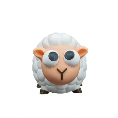 BUĞZ Eco Lounge Sevimli Koyun Kumbara 13 cm – Çocuk Odası Büyük Gözlü Dekor