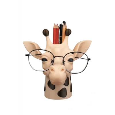 BUĞZ Eco Lounge Zürafa Kalemlik & Gözlük Standı 16 cm – Masaüstü Organizer