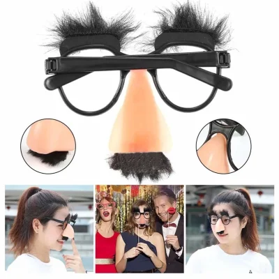  Eğlenceli Kılık Değiştirme Kaş Bıyık Mizah Gözlüğü 9x13 cm