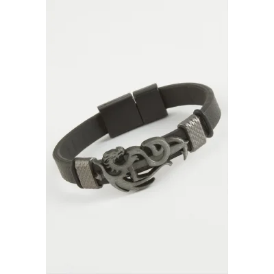  Ejderha Kaliteli Mıknatıslı Suni Deri Bileklik