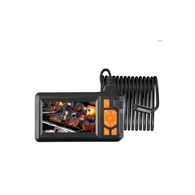 BUĞZ Ekranlı 3 Kameralı 10 Mt Hafıza Kart Destekli Sert Kablo Yılan Endoskop Kamera 8 Mm 4.3 Inc