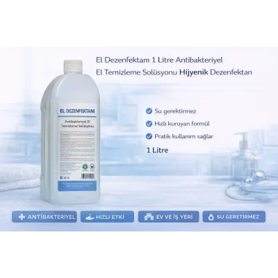 BUĞZ El Dezenfektanı 1 Litre Antibakteriyel El Temizleme Solüsyonu Hijyenik Dezenfektan 1 ADET