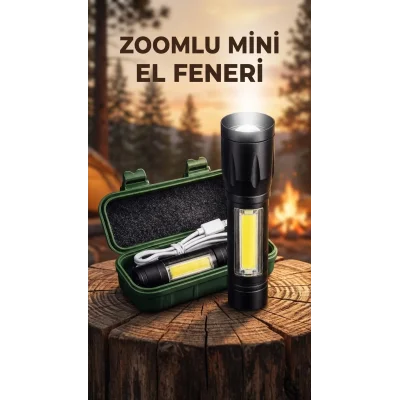 BUĞZ El Feneri Dayanıklı Alüminyum Gövde Yüksek Işık Gücü Kamp ve Acil Kullanım