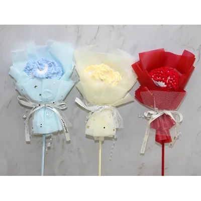 BUĞZ El Örgüsü Tekli Çiçek Buketi