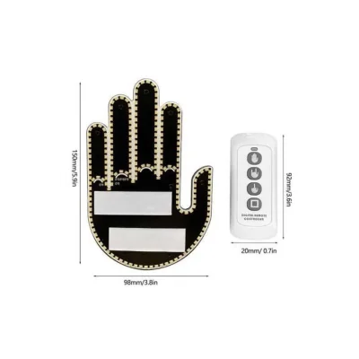  El Orta Parmak Led Kumandalı Araç İçi Reflektör Arka Cam El Simgesi