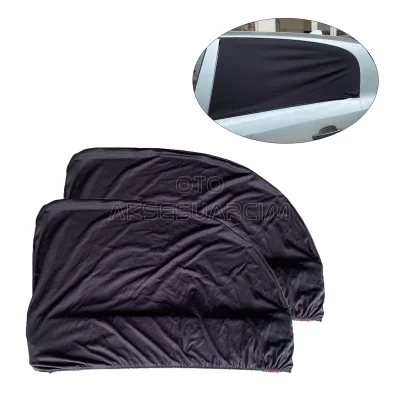 BUĞZ Elastik Oto Yan Cam Bebek Güneşlik Araba Perdesi Hatchback Uyumlu 2li