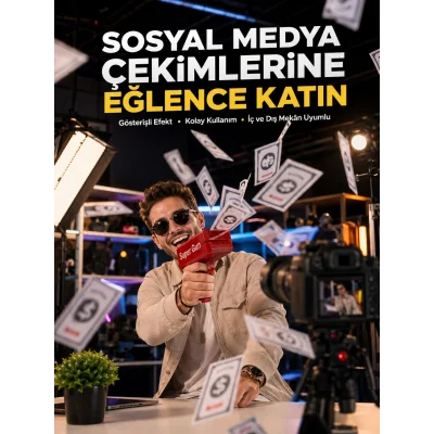 BUĞZ Elektrikli Parti Oyuncağı – Para Atan Tabanca Yeni Nesil
