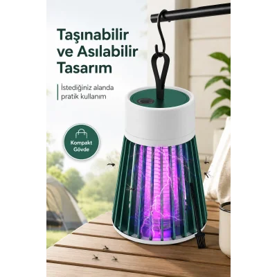 BUĞZ Elektrikli Sinek Öldürücü Mor Işıklı Taşınabilir Haşere Lambası Tek Tuşlu Cihaz