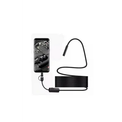 BUĞZ Endoskop Yılan Video Kamera Led’li 10 Metre 7 Mm Sert Kablo