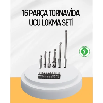 BUĞZ Ergonomik 16 Parça Bits Tornavida Uç ve Adaptör Seti