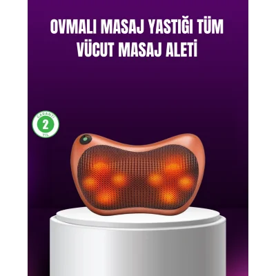 BUĞZ Ergonomik Derin Yoğurmalı Boyun Bel Sırt Masaj Cihazı Priz Çakmak Girişli