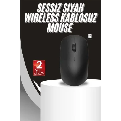 BUĞZ Ergonomik Tasarım Kablosuz Siyah Mouse Hassas Uzun Ömürlü - BUĞZ
