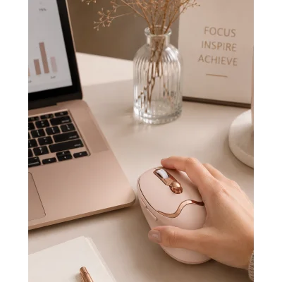 BUĞZ Ergonomik Tasarımlı Kablosuz Mouse Bluetooth ve USB Alıcılı
