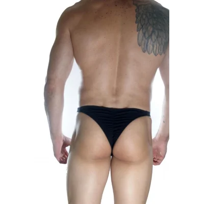 BUĞZ Erkek Arkası Büzgülü Siyah Brazillian Slip