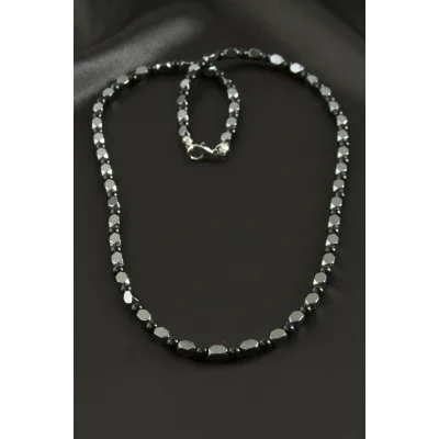 BUĞZ Erkek Bayan Hematit Taşlı Kolye