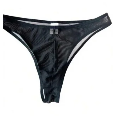 BUĞZ Erkek Biyeli Siyah Transparan Brazillian Slip