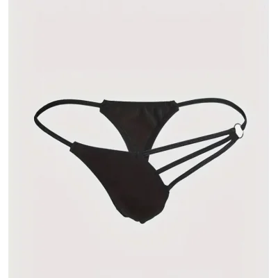 BUĞZ Erkek Siyah Metalli Tanga İç Giyim