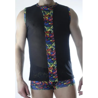 BUĞZ Erkek Transparan Renki Atlet Boxer Takımı