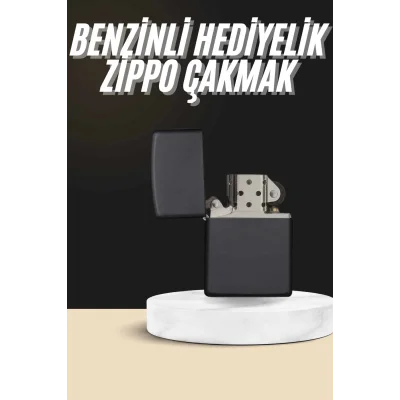  Erkeklere Özel Hediyelik Eşya Zippo Metalik Benzinli Çakmak Doldurulabilir