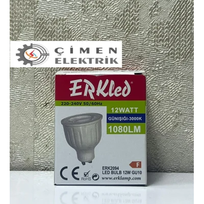 BUĞZ ERKLED ERK 2094 GU10 Lensli Ampül 12W 3000K Gün Işığı