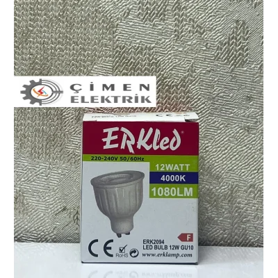  ERKLED ERK 2094 GU10 Lensli Ampül 12W 4000K Ilık Beyaz
