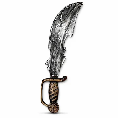 BUĞZ Eskitme Detaylı Plastik Korsan Kılıcı - 45 cm