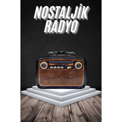 BUĞZ Eskitme Nostalji Tasarımlı Bluetoothlu Nostalji Radyo Ahşap Nostaljik Görünümlü - BUĞZ