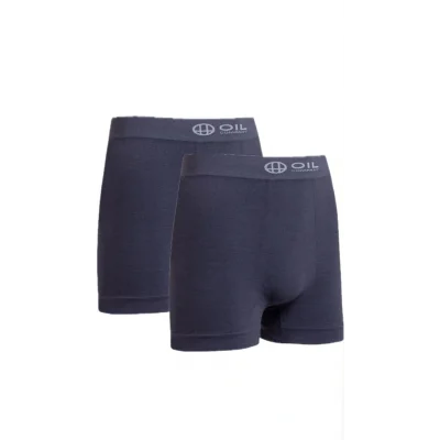 OIL COMPANY BUĞZ Esnek Nefes Alabilir Rahat Kumaş Pamuklu Likrali Erkek Lacivert Boxer Terletmez 2Lİ PAKET