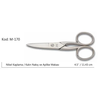 BUĞZ Europe Kalın Nakış Makası Süper Kalite No:4.5 11,43 Cm