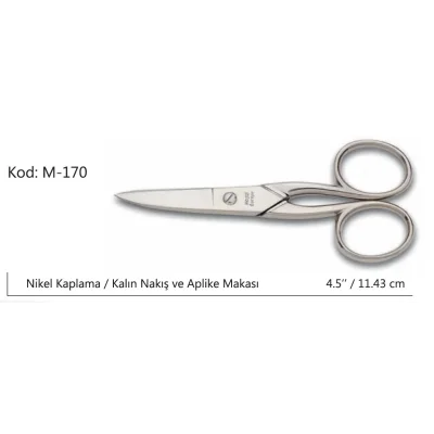 BUĞZ Europe Kalın Nakış Makası Süper Kalite No:4.5 11,43 Cm