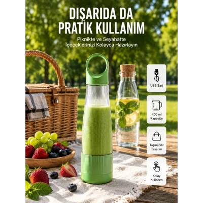 BUĞZ Ev Dışı Kullanıma Uygun Taşınabilir Smoothie Makinesi