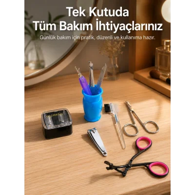 BUĞZ Ev Tipi Manikür Seti Cımbız Tırnak Makası Kaş Makası Bakım Kiti