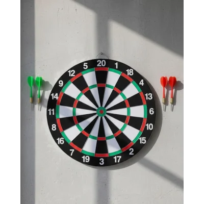 BUĞZ Ev ve Oyun Alanları İçin Dart Tahtası 12 İnç 4 Dart Oku Dahil
