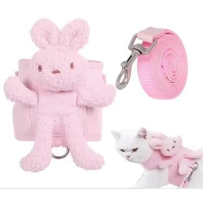  Evcil Hayvan Peluş Ayıcıklı Göğüs Gezdirme Tasması Set