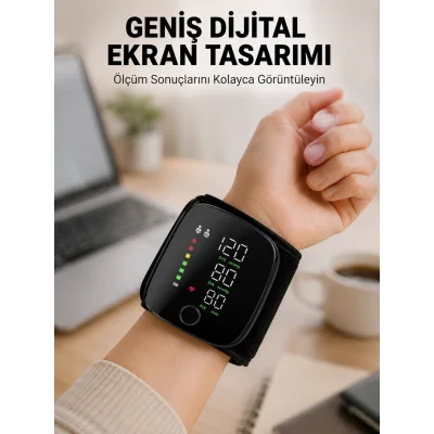 BUĞZ Evde Günlük Kullanıma Uygun Şarjlı Bilekten Tansiyon Ölçüm Cihazı