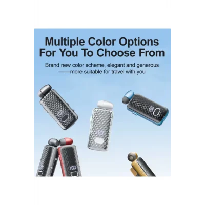 BUĞZ F588 Dijital Göstergeli Makaralı Titreşimli Bluetooth Kulaklık Bt 5.4 - Lisinya