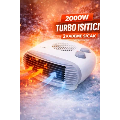 BUĞZ Fanlı Isıtıcı 2000W: Yaz Kış Modlu Elektrikli Soba Ofis ve Ev Tipi Isıtma