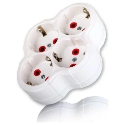 BUĞZ Fetih Dörtlü Topraklı Fişli Priz