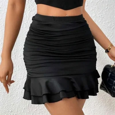 BUĞZ Fırfırlı Mini Etek