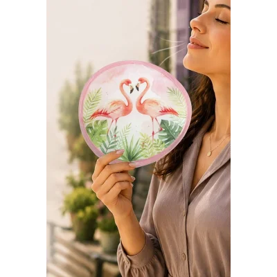 BUĞZ Flamingo Kore Yelpaze 20 cm