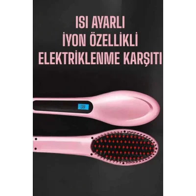  Fön Tarağı Saç Düzleştirici Sıkı Dişli Isı Ayarlı Elektriklenme Karşıtı
