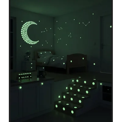 BUĞZ Fosforlu Etiket Karanlıkta Işık Veren Yıldız Tozu Etiketleri